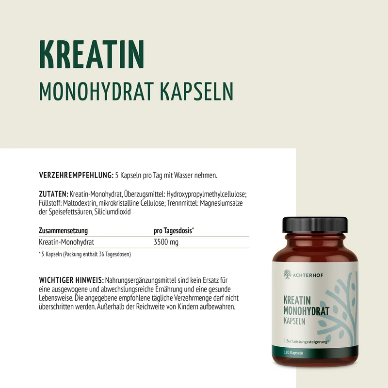 Creatine Monohydrate (180 Kapseln)