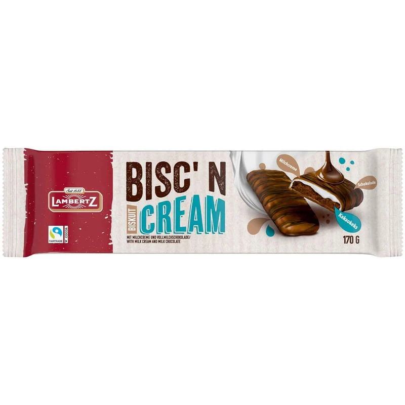 Lambertz Biscn Cream Kakao Kekse mit Cremefüllung 170g