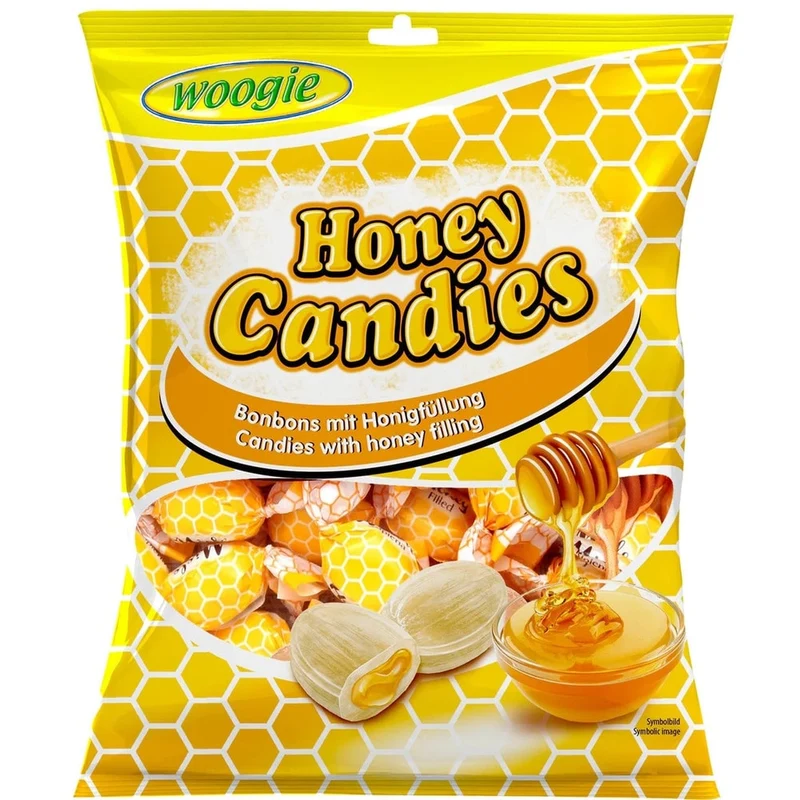 Woogie Honey Candies Honig Bonbons mit Honigfüllung 150g