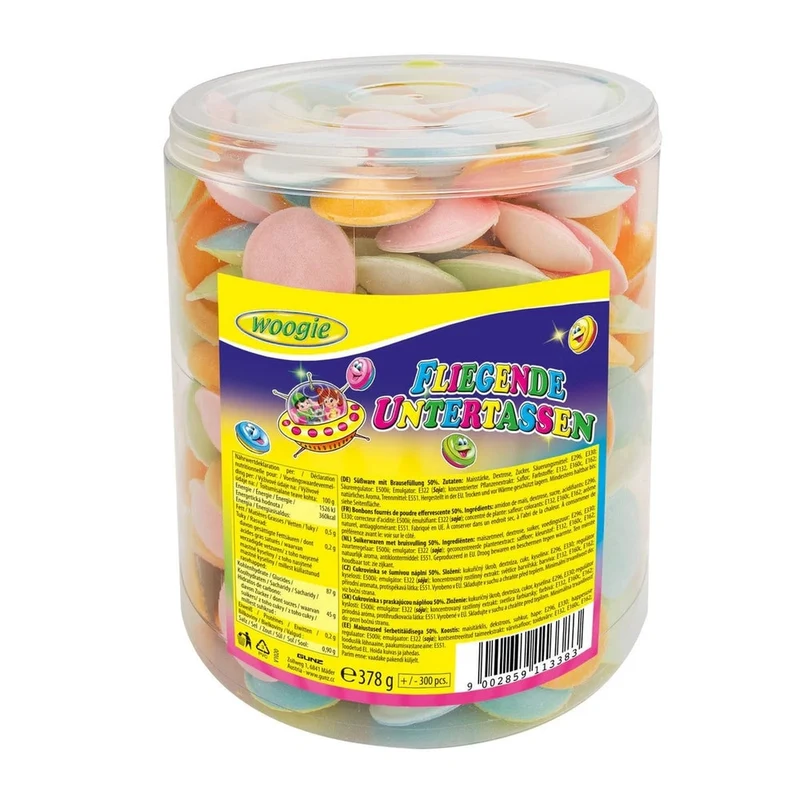 Woogie Fliegende Untertassen Brausefüllung Süßware 378g
