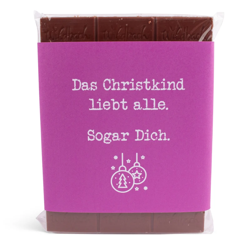 Schokolade "Das Christkind liebt alle"