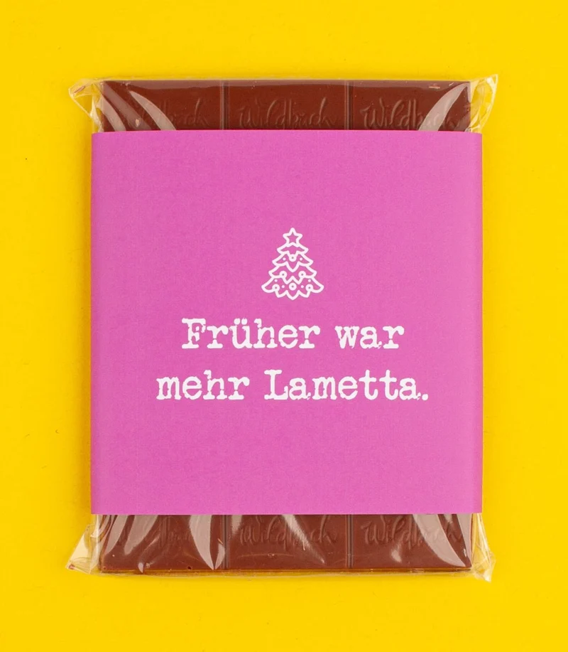 Schokolade "Früher war mehr Lametta"
