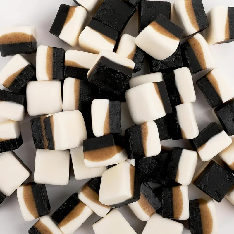 Lühders Lakritz Fruchtgummi Würfel Schaum 500g