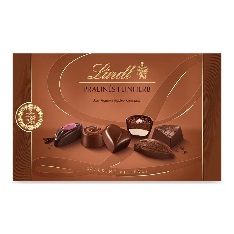 Lindt Pralines Feinherb Schokolade 200g Packung