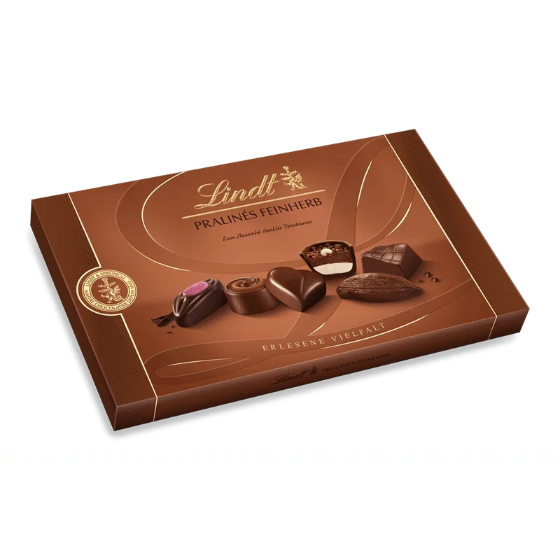 Lindt Pralines Feinherb Schokolade 200g Packung