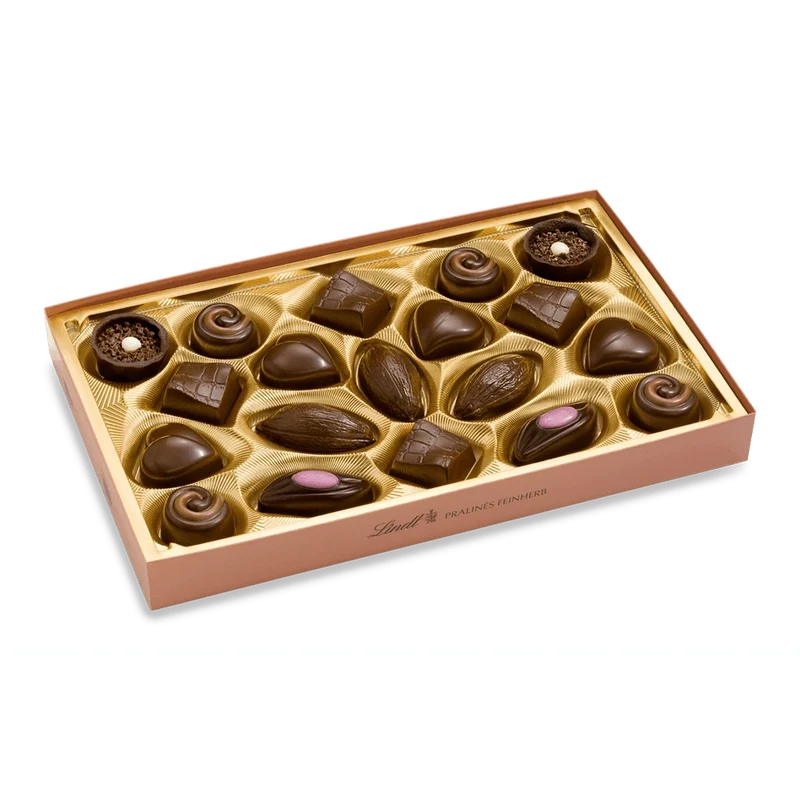 Lindt Pralines Feinherb Schokolade 200g Packung