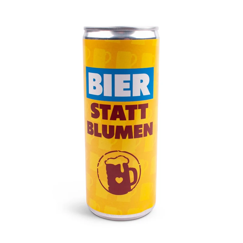 Bierdose "Bier statt Blumen"