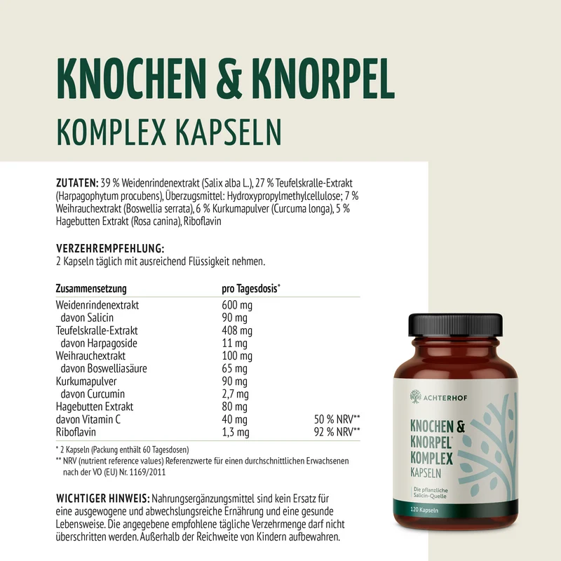 Knochen & Knorpel Komplex (120 Kapseln)