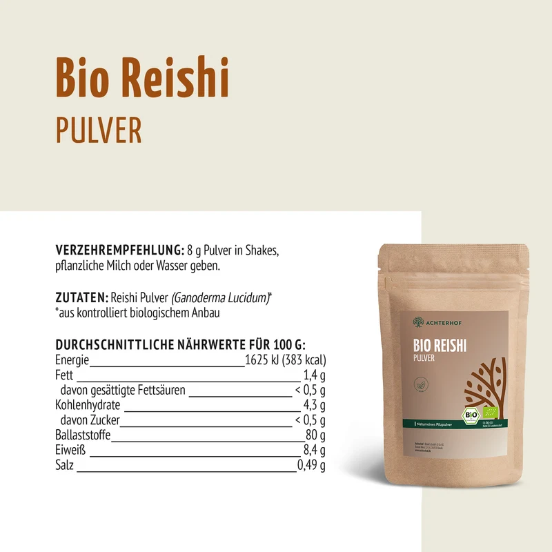 Bio Reishi Pilzpulver (100g)