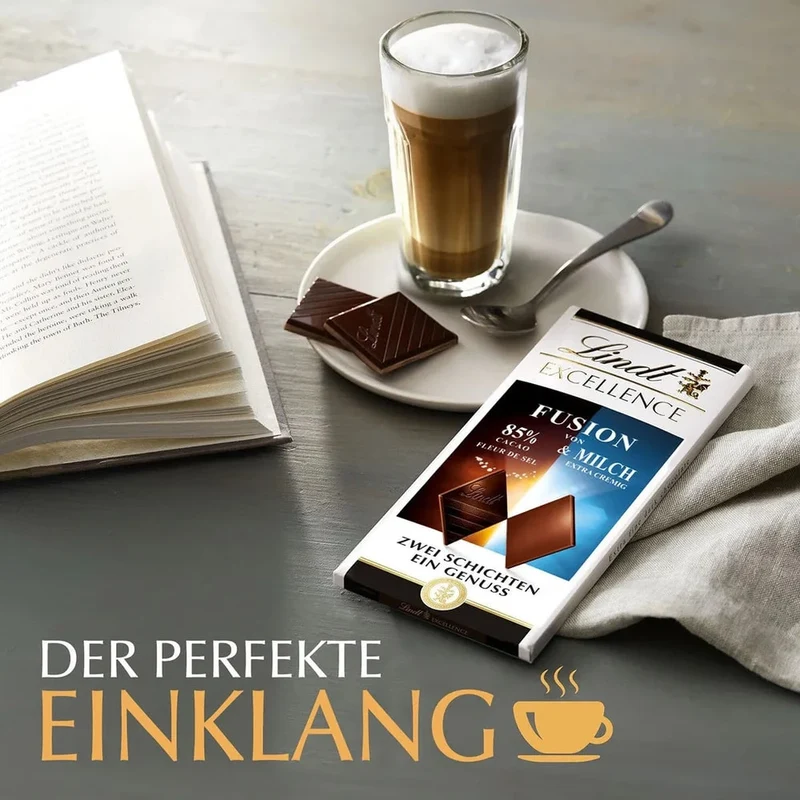 Lindt Excellence Fusion 85% Kakao Fleur de Sel & Milch | mit Meersalz 100g