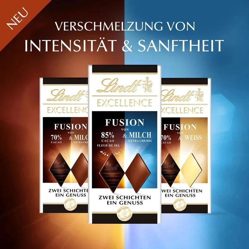 Lindt Excellence Fusion 85% Kakao Fleur de Sel & Milch | mit Meersalz 100g