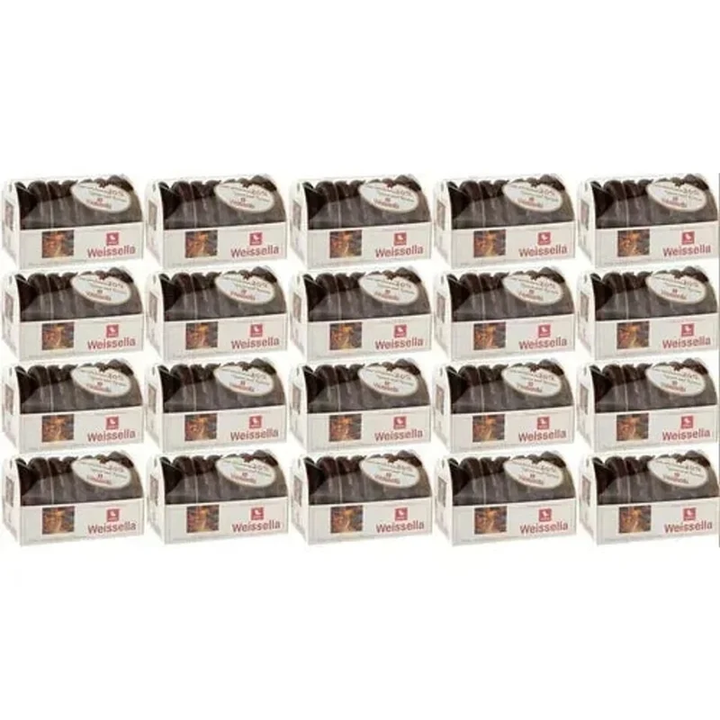 WEISS 20x 200g Weissella Oblaten Lebkuchen Zartbitter 20% Nüsse 4 Kg