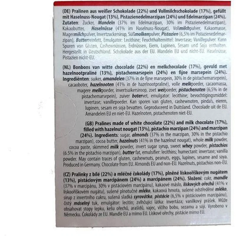 Henry Lambertz Mozart Kugeln Weisse Schokolade 200g