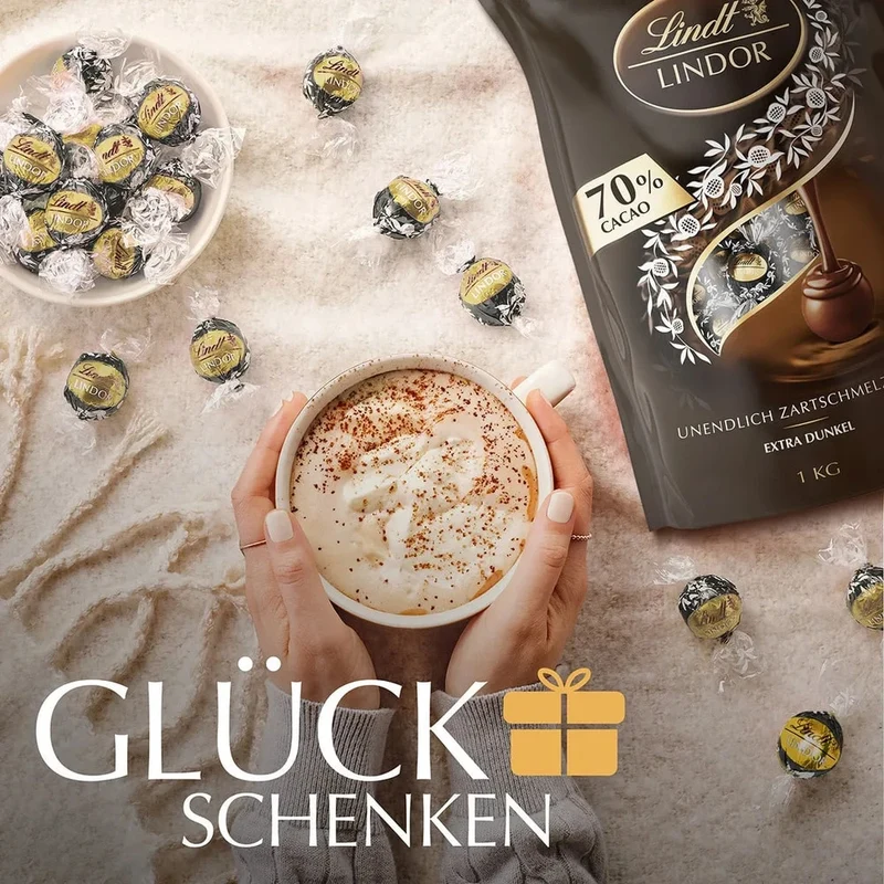 LINDOR Kugel Beutel Extra Dark 70%, 1000g