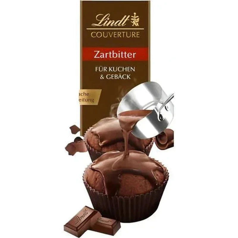 Lindt Kuvertüre Vollmilch 100g & Lindt Couverture Zartbitter 100g