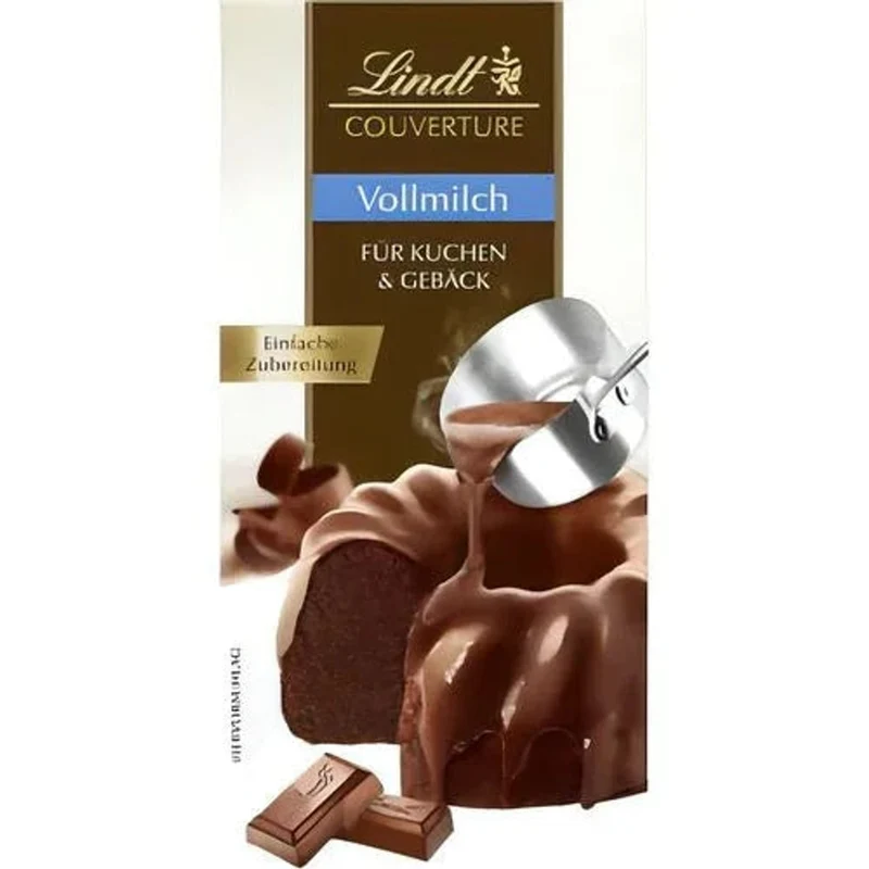 Lindt Kuvertüre Vollmilch 100g & Lindt Couverture Zartbitter 100g