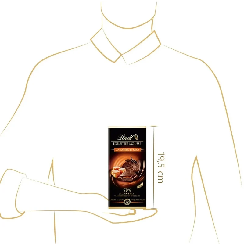 Lindt Edelbitter Mousse Caramel & Salz, 150g