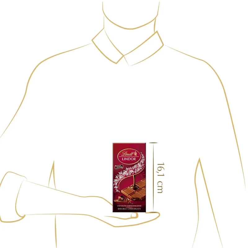 Lindt Lindor Double Chocolate Schokolade mit Schoko Füllung 100g