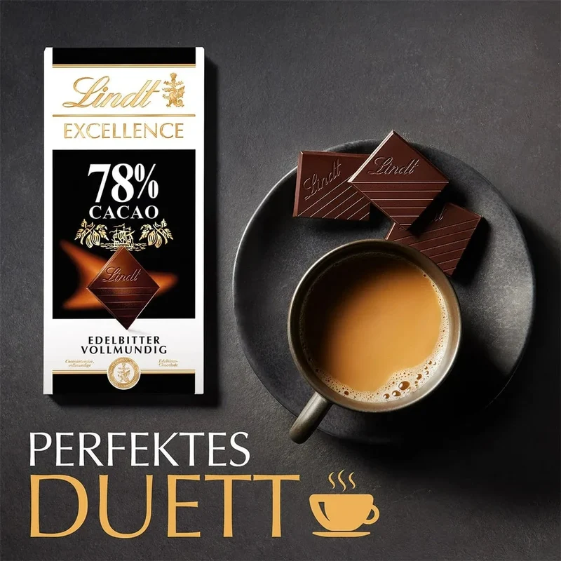 Lindt Excellence 78 % Edelbitter, 100g Tafel
