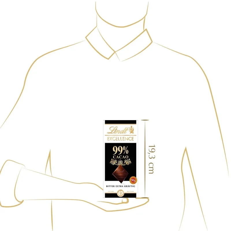 Lindt Excellence 99 Prozent Cacao Bitter extrem kräftig Tafel 50g