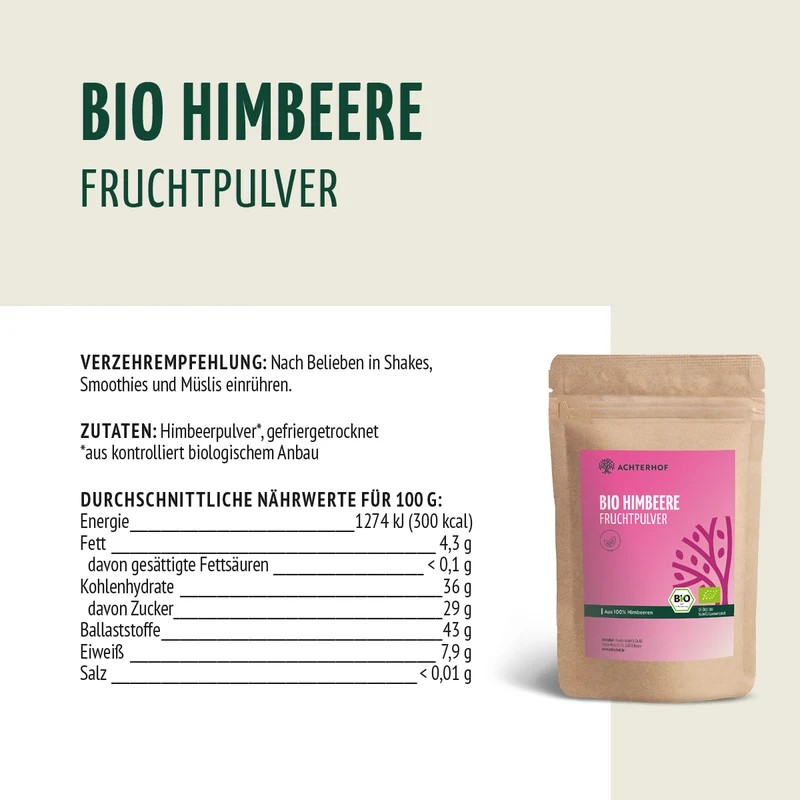 Bio Himbeere Fruchtpulver (100g)