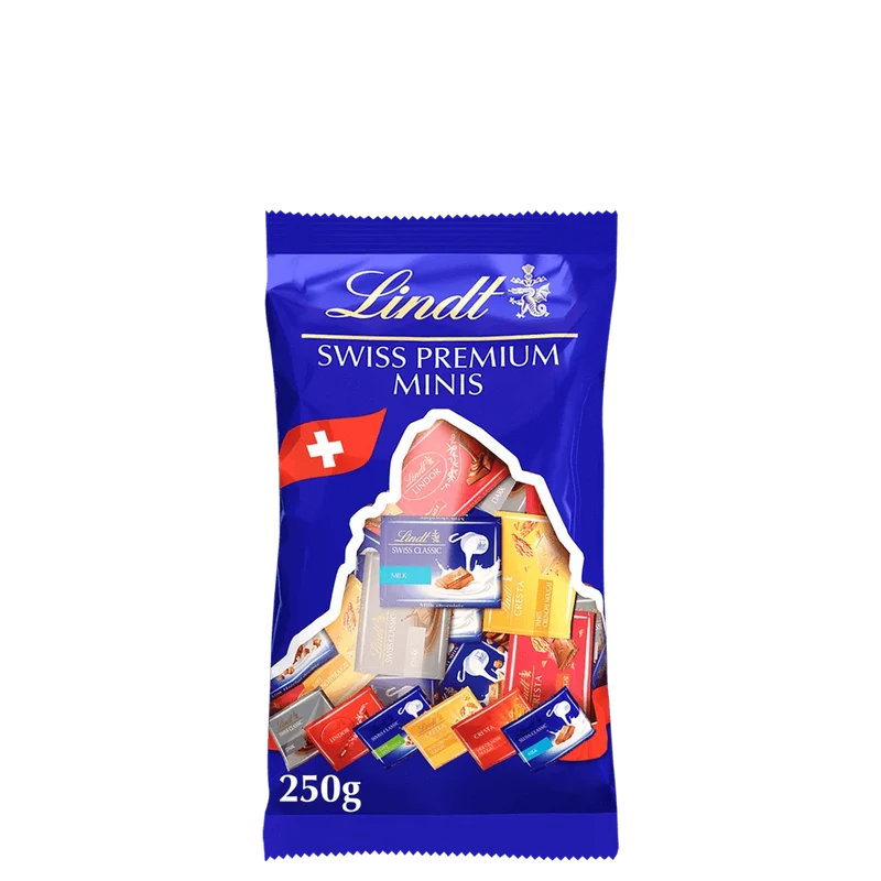 Napolitains Lindt Mini Schokoladen 6 Sorten Swiss Premium Minis Chocolate 250g