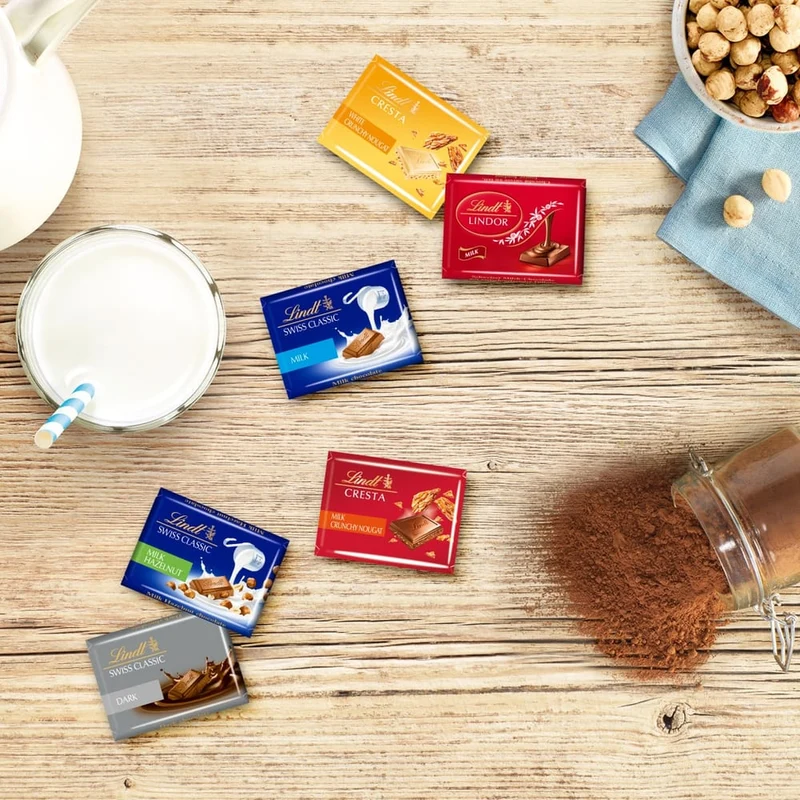 Napolitains Lindt Mini Schokoladen 6 Sorten Swiss Premium Minis Chocolate 250g