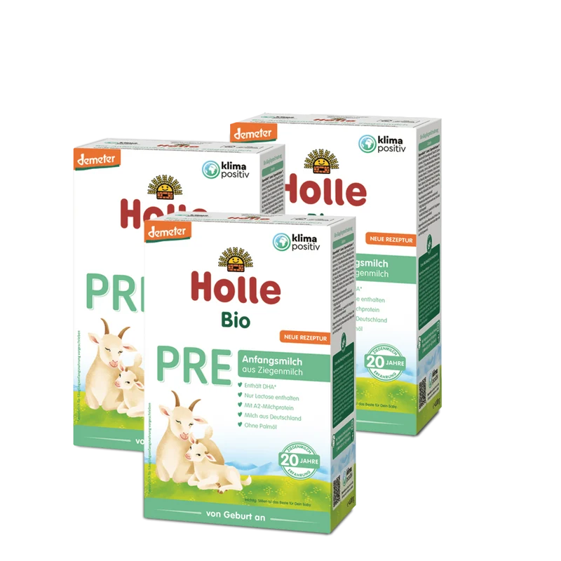 3er Pack Demeter Anfangsmilch Pre auf Ziegenmilchbasis von Geburt an (400g)