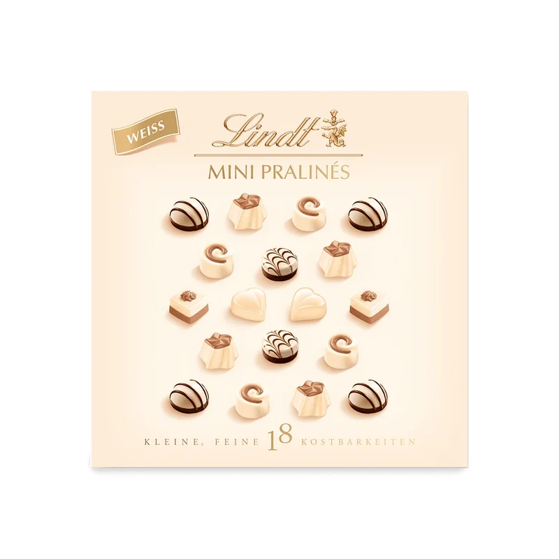 Lindt MINI PRALINÈS weiß, 90g