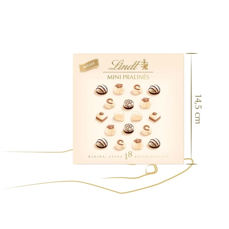 Lindt MINI PRALINÈS weiß, 90g