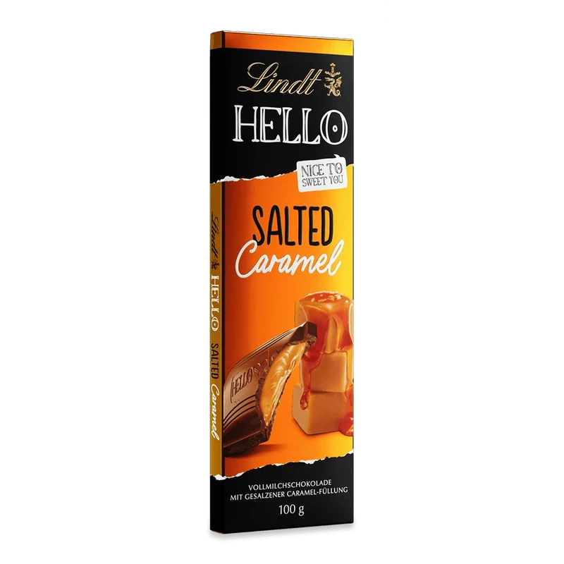 Lindt Hello Salted Caramel - Salzige Karamell Schokolade - 100g