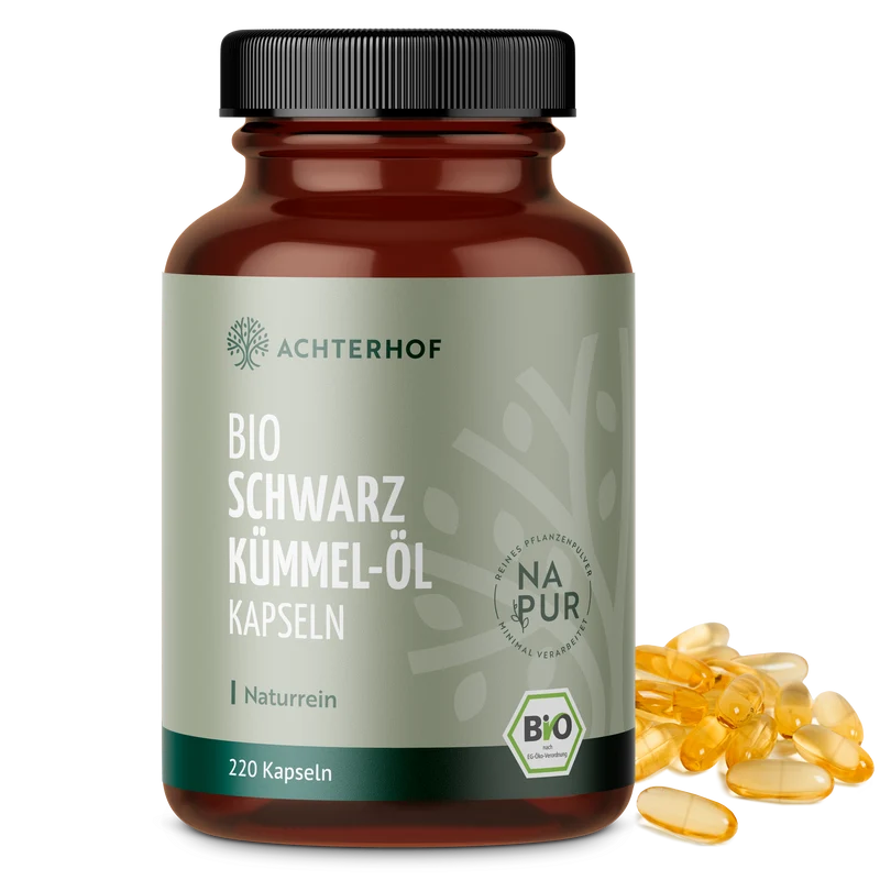 Bio Schwarzkümmel-Öl Kapseln (220 Kapseln)