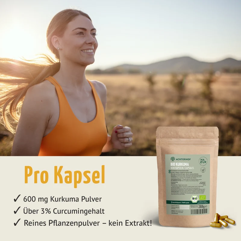 Bio Kurkuma Kapseln Nachfüllpack (400 Kapseln)