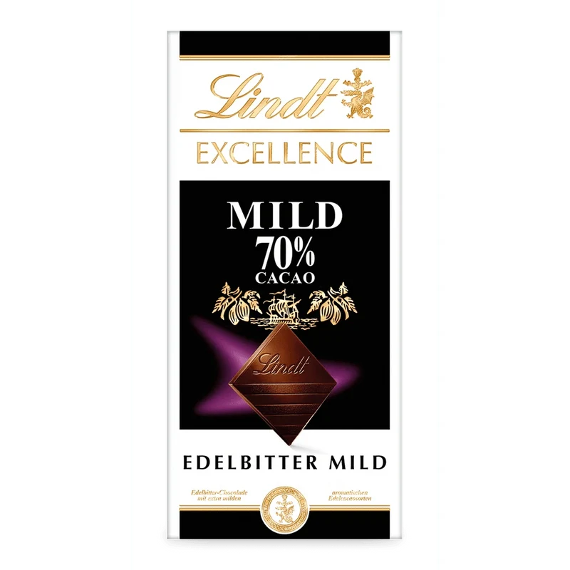 Lindt Excellence Mild 70% Cacao, Schokolade, 100g Tafel