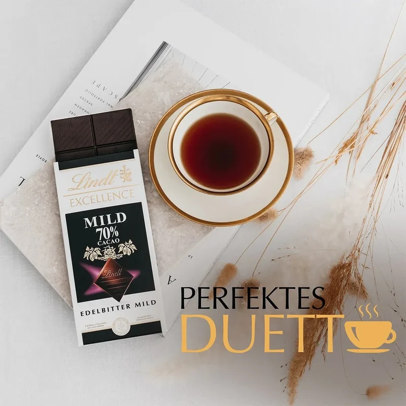 Lindt Excellence Mild 70% Cacao, Schokolade, 100g Tafel