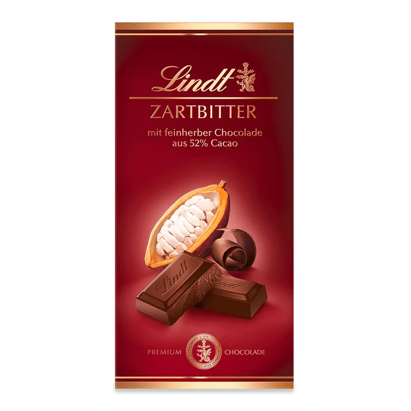 Lindt Zartbitter Schokolade 52%, 100g Tafel