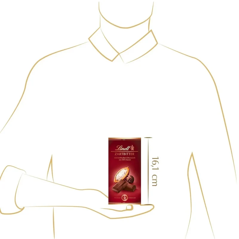 Lindt Zartbitter Schokolade 52%, 100g Tafel