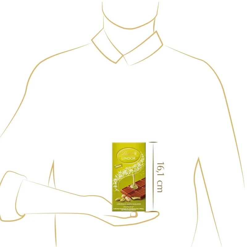 Lindt Lindor Pistazie Vollmilchschokolade mit Pistazien Füllung 100g