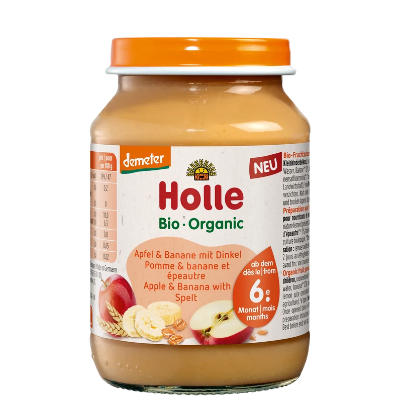 Apfel & Banane mit Dinkel - 190g - Bio ab dem 6. Monat