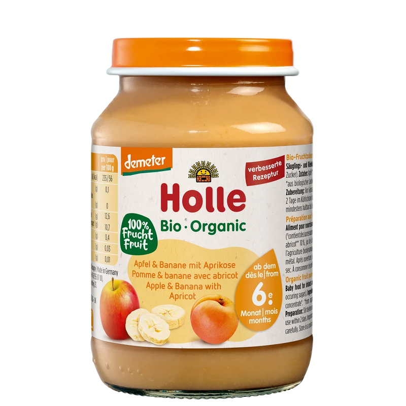Apfel & Banane mit Aprikose - 190g - Demeter ab dem 6. Monat
