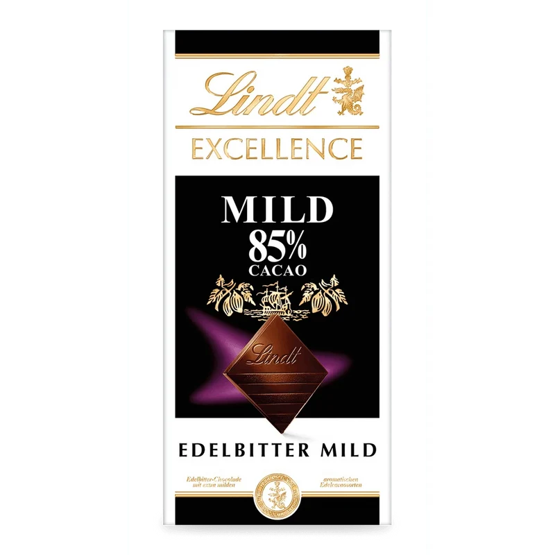 Lindt Excellence Edelbitter Mild 85% Cacao, Schokolade, 100g Tafel