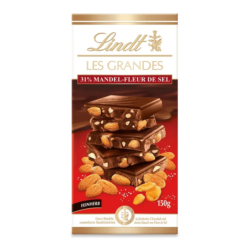 Lindt LES GRANDES Salz-Mandel, 150g