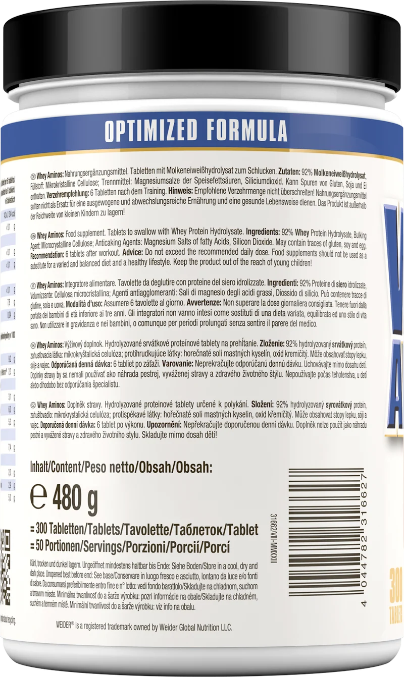 Whey Amino's (300 Tabletten)