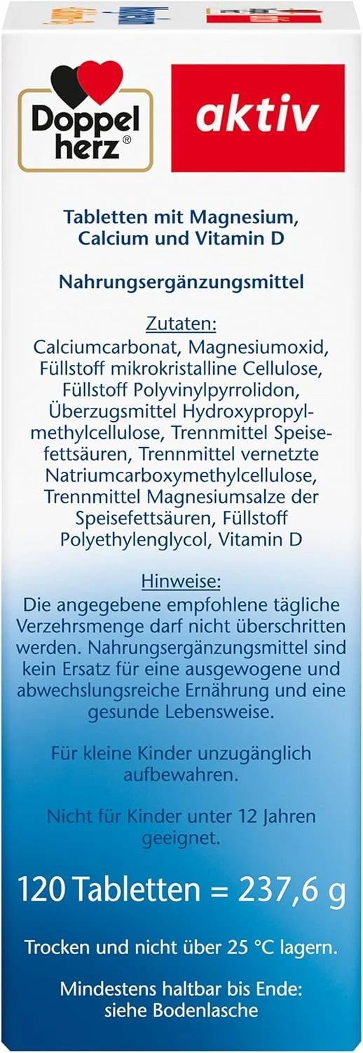 Magnesium + Calcium + D3 (120 Tabletten)