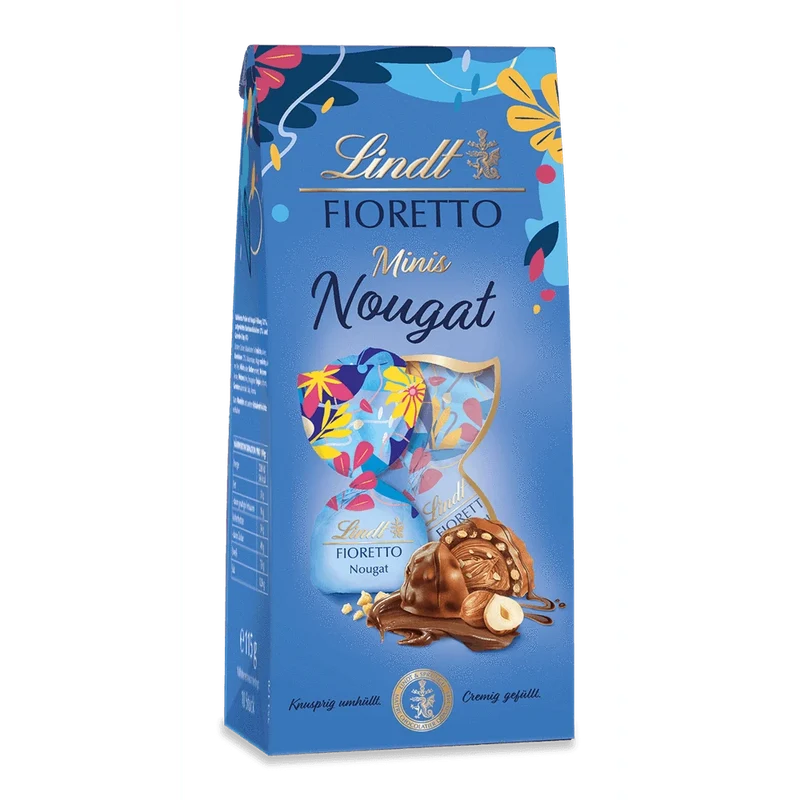 Lindt Schokolade - FIORETTO Minis Nougat - Pralinen Haselnuss, 115g