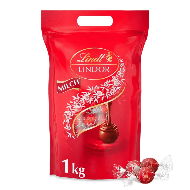 Lindt LINDOR Kugel Beutel Milch, 1000g