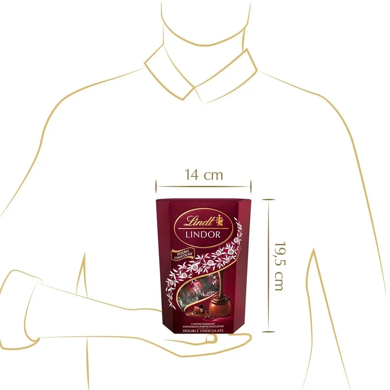 LINDOR Cornet Double Chocolate, 500g