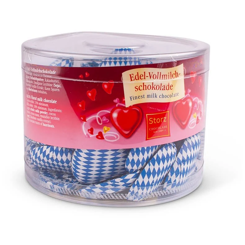 Weiß-blaue Schokoherzerl