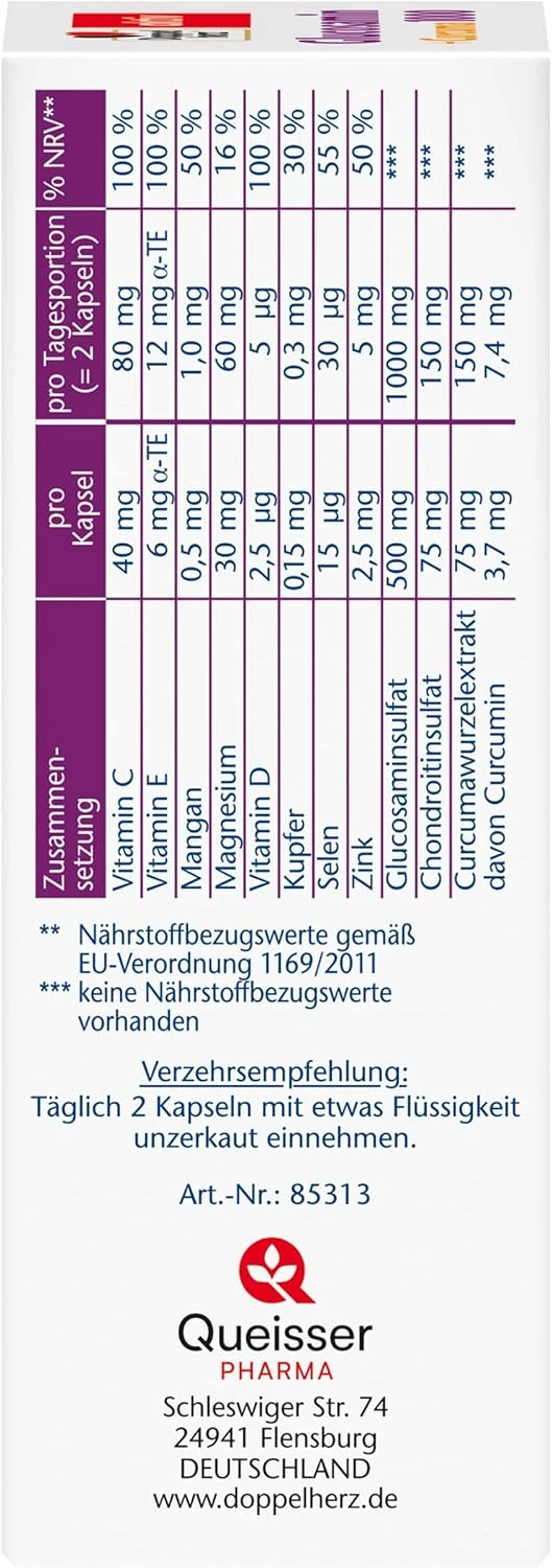 Glucosamin 1000 + Curcuma (40 Kapseln)