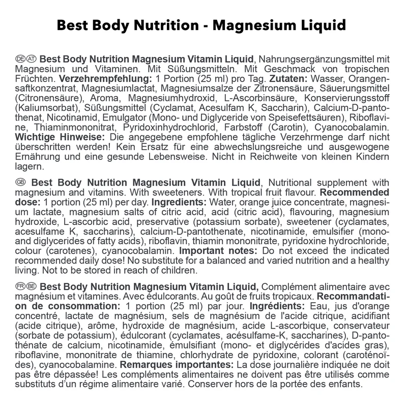 Magnesium Vitamin Liquid (500ml)